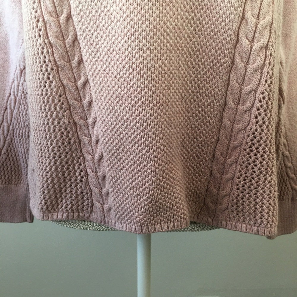 American Eagle Cable Knit Pink Ombré Sweater M - Picture 3 of 13